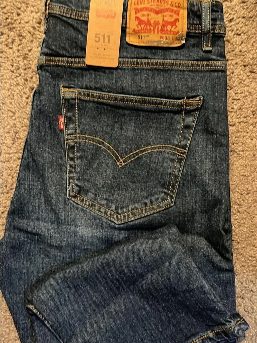 Levi's 511 Slim Straight Jeans - Dark Blue Denim